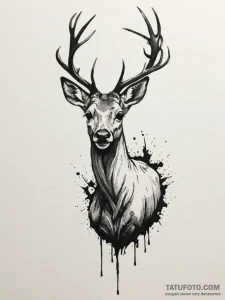 Tattoo sketch a fine line animal silhouette o... - эскиз тату (№1755188382_0, 14.08.2025 16:19) — Tatufoto.com