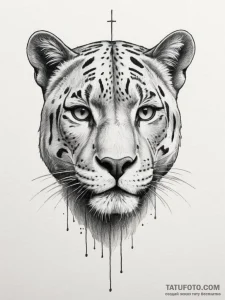 Panther, artistic tattoo sketch, fine lines,... - эскиз тату (№1755188993_0, 14.08.2025 16:29) — Tatufoto.com