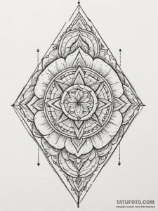 Tattoo design a small, clean cancer glyph wit... - эскиз тату (№1755193051_0, 14.08.2025 17:37) — Tatufoto.com