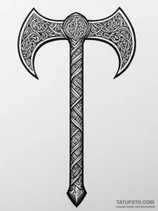 Tattoo sketch a detailed and menacing viking... - эскиз тату (№1755195266_0, 14.08.2025 18:14) — Tatufoto.com