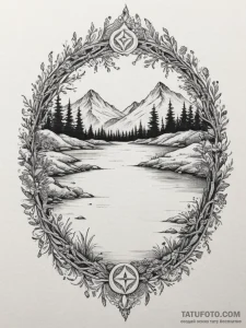 122. tattoo design: a "lelya" rune integrated... - эскиз тату (№1755195472_0, 14.08.2025 18:17) — Tatufoto.com
