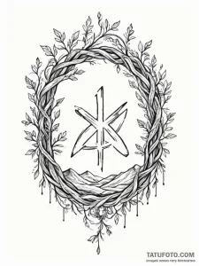 97. tattoo design: a "bereginya" rune intertw... - эскиз тату (№1755195676_0, 14.08.2025 18:21) — Tatufoto.com
