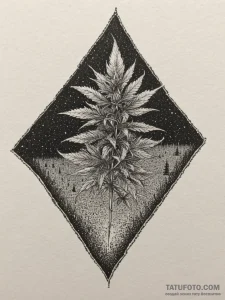 Hemp, tattoo line art, sepia tone sketch, vin... - эскиз тату (№1755196859_0, 14.08.2025 18:40) — Tatufoto.com