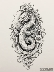 Tattoo sketch a soft focus effect on an abstr... - эскиз тату (№1755197653_0, 14.08.2025 18:54) — Tatufoto.com