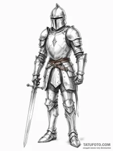 Knight - эскиз тату (№1755199047_0, 14.08.2025 19:17) — Tatufoto.com