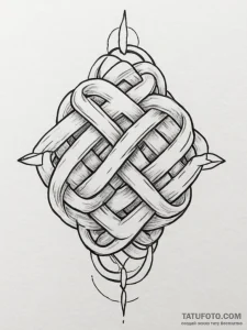 Tattoo design a stylized 'family' knot from v... - эскиз тату (№1755201231_0, 14.08.2025 19:53) — Tatufoto.com