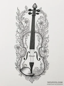 Tattoo sketch a classical musical instrument... - эскиз тату (№1755201429_0, 14.08.2025 19:57) — Tatufoto.com