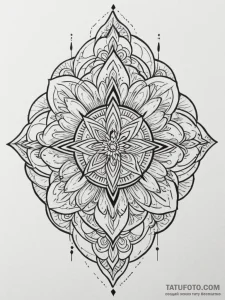 Tattoo sketch a subtle 'mandala' fragment tha... - эскиз тату (№1755202419_0, 14.08.2025 20:13) — Tatufoto.com