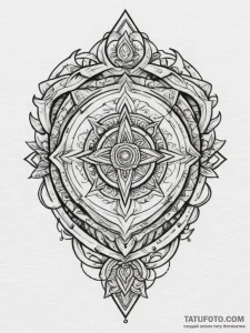Tattoo design a shield with a stylized symbol... - эскиз тату (№1755202819_0, 14.08.2025 20:20) — Tatufoto.com