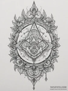 Tattoo design an ornate fantasy book with a h... - эскиз тату (№1755204219_0, 14.08.2025 20:43) — Tatufoto.com