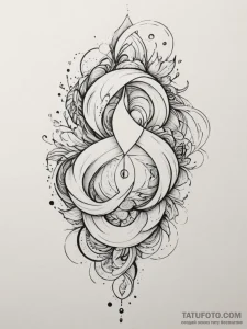 Tattoo design an abstract flow of positive en... - эскиз тату (№1755205827_0, 14.08.2025 21:10) — Tatufoto.com