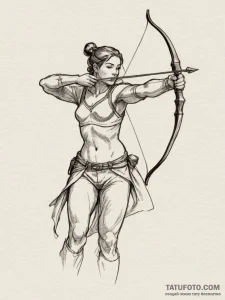 Tattoo sketch a realistic sagittarius archer,... - эскиз тату (№1755209607_0, 14.08.2025 22:13) — Tatufoto.com