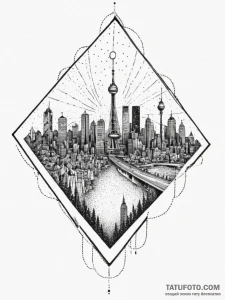 Tattoo design a heads-up display hud overlayi... - эскиз тату (№1755211388_0, 14.08.2025 22:43) — Tatufoto.com
