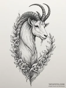 Tattoo design a capricorn goat-fish whose tai... - эскиз тату (№1755214392_0, 14.08.2025 23:33) — Tatufoto.com