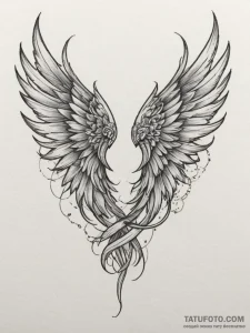 Wings, tattoo sketch design, neo traditional... - эскиз тату (№1755216582_0, 15.08.2025 00:09) — Tatufoto.com