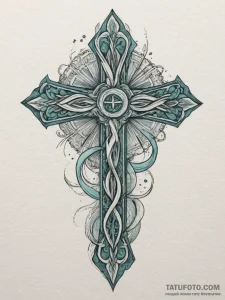 60. tattoo sketch: watercolor "mir" rune, ble... - эскиз тату (№1755217193_0, 15.08.2025 00:19) — Tatufoto.com