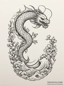 Tattoo design a minimalist 'circle of life' s... - эскиз тату (№1755219200_0, 15.08.2025 00:53) — Tatufoto.com