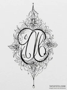 Tattoo sketch a unique personal signature or... - эскиз тату (№1755220618_0, 15.08.2025 01:16) — Tatufoto.com