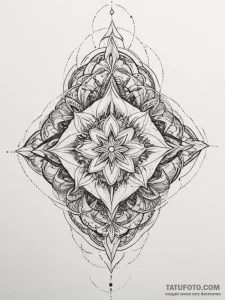 Tattoo design an abstract mosaic of different... - эскиз тату (№1755221624_0, 15.08.2025 01:33) — Tatufoto.com