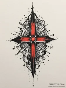 A "glitch in the matrix" effect on a simple o... - эскиз тату (№1755269458_0, 15.08.2025 14:50) — Tatufoto.com