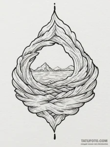 Tattoo sketch a ripple effect, representing i... - эскиз тату (№1755271868_0, 15.08.2025 15:31) — Tatufoto.com