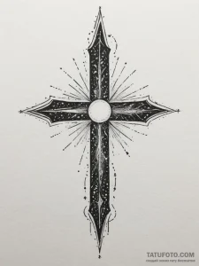 Tattoo design a starlit night sky, with a sin... - эскиз тату (№1755279052_0, 15.08.2025 17:30) — Tatufoto.com