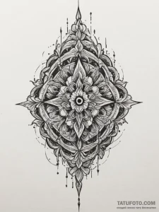 Tattoo sketch a shattered glass effect, with... - эскиз тату (№1755281674_0, 15.08.2025 18:14) — Tatufoto.com