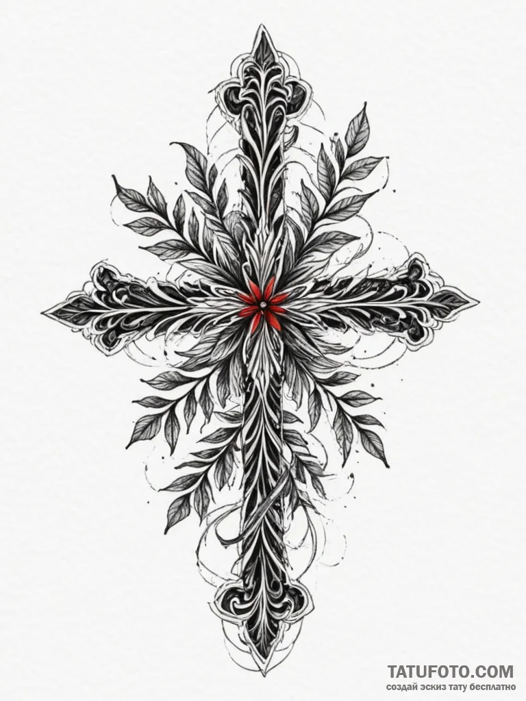 Tattoo sketch a tree with leaves for personal... - эскиз тату (№1755282479_0, 15.08.2025 18:27) — Tatufoto.com