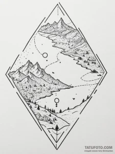 Tattoo design a simple map line tracing a sha... - эскиз тату (№1755282676_0, 15.08.2025 18:31) — Tatufoto.com