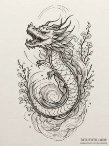 Tattoo sketch an abstract cosmic storm, conta... - эскиз тату (№1755283066_0, 15.08.2025 18:37) — Tatufoto.com