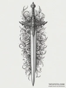 Tattoo design a generic fantasy sword with or... - эскиз тату (№1755283670_0, 15.08.2025 18:47) — Tatufoto.com
