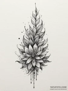 Tattoo sketch a solid wall with a single, sma... - эскиз тату (№1755289471_0, 15.08.2025 20:24) — Tatufoto.com