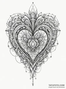 Tattoo design a pixelated heart container tha... - эскиз тату (№1755318175_0, 16.08.2025 04:22) — Tatufoto.com