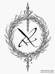50. tattoo sketch: a rune subtly integrated i... - эскиз тату (№1755321368_0, 16.08.2025 05:16) — Tatufoto.com