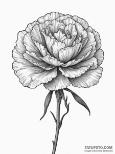 Carnation, concept art for tattoo, dotwork sh... - эскиз тату (№1755323996_0, 16.08.2025 05:59) — Tatufoto.com