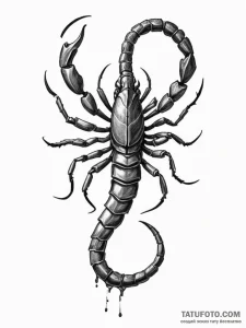Tattoo design a sharp scorpio scorpion, its t... - эскиз тату (№1755325404_0, 16.08.2025 06:23) — Tatufoto.com