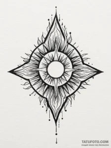 Tattoo design: a kolovrat with each ray endin... - эскиз тату (№1755325606_0, 16.08.2025 06:26) — Tatufoto.com