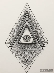 An impossible shape (penrose triangle), artis... - эскиз тату (№1755327411_0, 16.08.2025 06:56) — Tatufoto.com