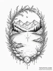 122. tattoo design: a "lelya" rune integrated... - эскиз тату (№1755331439_0, 16.08.2025 08:03) — Tatufoto.com