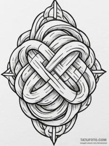 Tattoo design a stylized 'family' knot from v... - эскиз тату (№1755331641_0, 16.08.2025 08:07) — Tatufoto.com