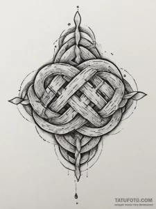 Tattoo sketch a mystic knot that begins on on... - эскиз тату (№1755334840_0, 16.08.2025 09:00) — Tatufoto.com