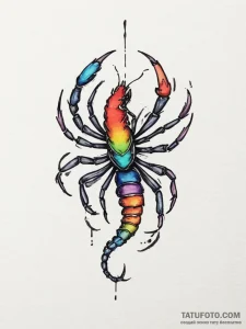 Tattoo design a scorpio scorpion, drawn with... - эскиз тату (№1755335841_0, 16.08.2025 09:17) — Tatufoto.com