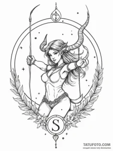 Sagittarius (zodiac sign) - эскиз тату (№1755337054_0, 16.08.2025 09:37) — Tatufoto.com