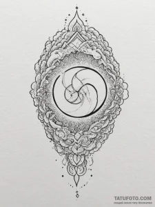 Tattoo design the glyph for pisces (12th hous... - эскиз тату (№1755339480_0, 16.08.2025 10:18) — Tatufoto.com