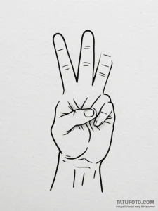 Tattoo design a playful hand gesture, like a... - эскиз тату (№1755340686_0, 16.08.2025 10:38) — Tatufoto.com