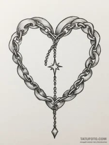 Tattoo design a delicate chain draped across... - эскиз тату (№1755345901_0, 16.08.2025 12:05) — Tatufoto.com
