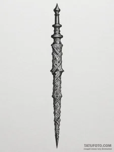 The crysknife from dune, tattoo drawing outli... - эскиз тату (№1755346503_0, 16.08.2025 12:15) — Tatufoto.com