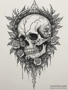 64. tattoo design: a "chernobog" rune intertw... - эскиз тату (№1755350910_0, 16.08.2025 13:28) — Tatufoto.com