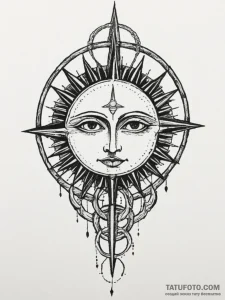 Black sun (symbol), tattoo sketch design, on... - эскиз тату (№1755352514_0, 16.08.2025 13:55) — Tatufoto.com