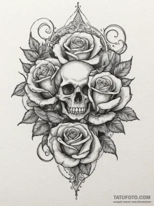Tattoo sketch a sheet music segment that spel... - эскиз тату (№1755352715_0, 16.08.2025 13:58) — Tatufoto.com